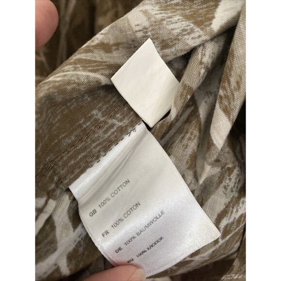 Harbor Bay 2xl Shirt Button Up Collared Short Sleeve Hawaiian Summer Camo Brown - Picture 5 of 9